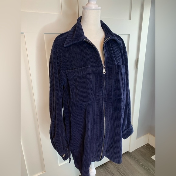 Vintage Express Navy Blue Corduroy Jacket Size Medium - Picture 3 of 10